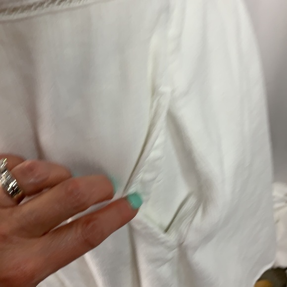 A&F White Eyelet Lined Dress with Pockets - Picture 3 of 8